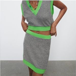 Zara tank top and skirt set.